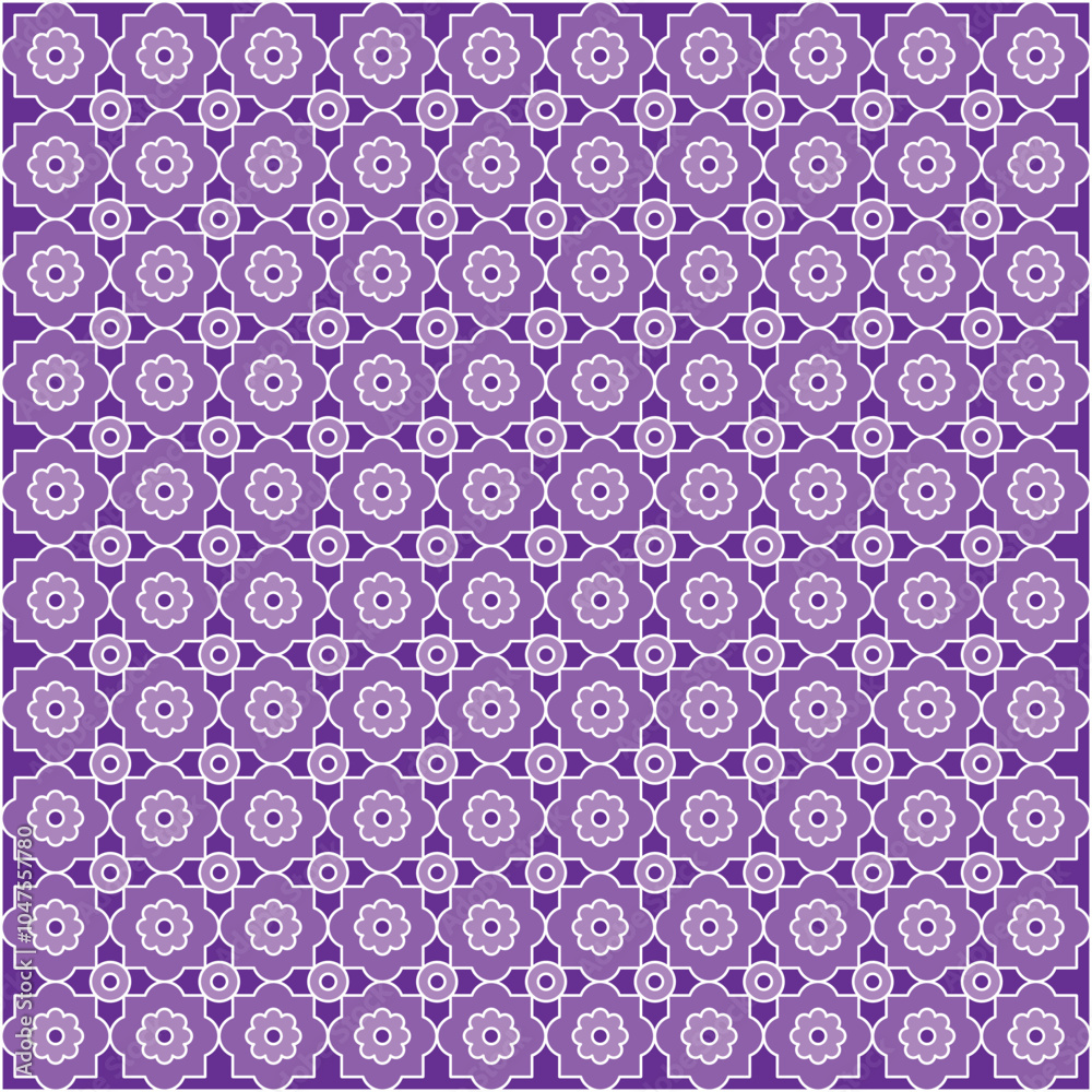 Violet Seamless Geometric floral Pattern Violet Seamless Geometric floral Pattern