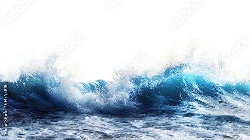 Blue Wave Background Ideal for Abstract Design with Ocean Water Texture