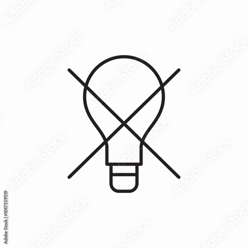 no light icon sign vector