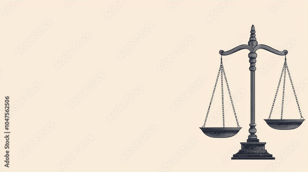 Scales of Justice on a Minimalist Background Scales of Justice on a Minimalist Background