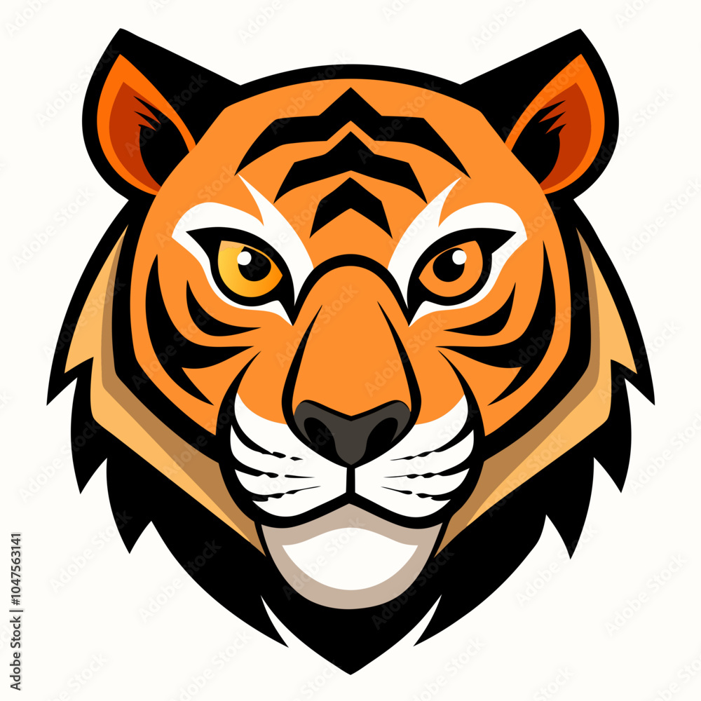Obraz premium tiger head vector illustration