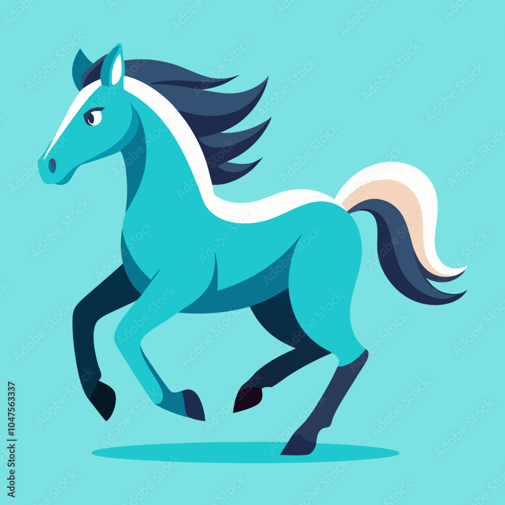 Fototapeta premium horse with snowflakes