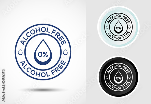 Alcohol free icon design illustration, No alcohol sign