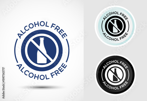 Alcohol free icon design illustration, No alcohol sign