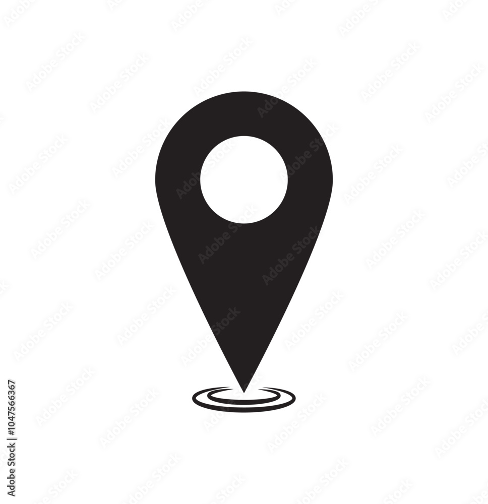 vector icon of simple forms of point of location. vector icon of simple forms of point of location.