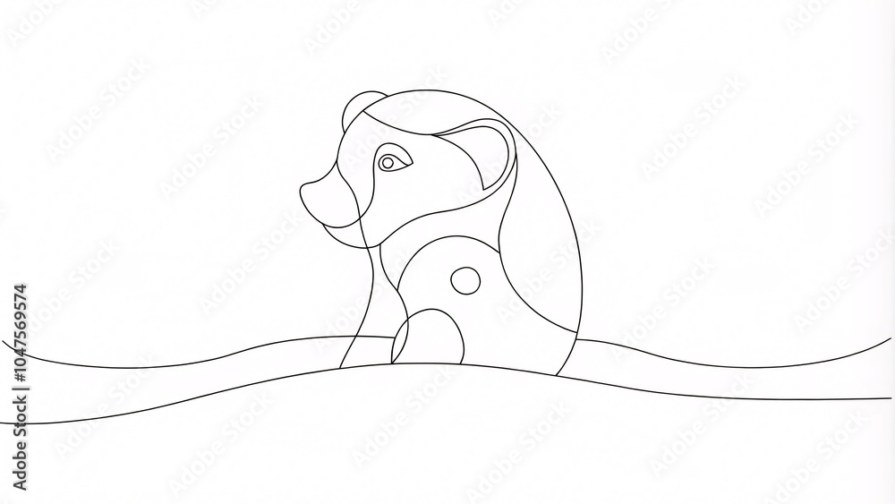 Obraz premium Coloring book page, black bold black lines white background