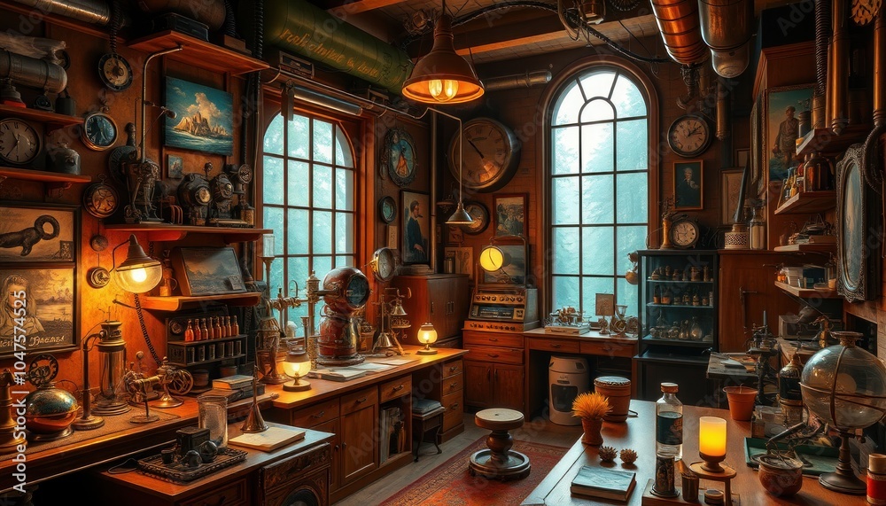 A journey through time an antique study room A journey through time an antique study room
