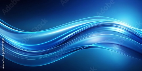 Abstract Blue Wavy Lines Background, Digital Art, Graphic Design, blue , abstract