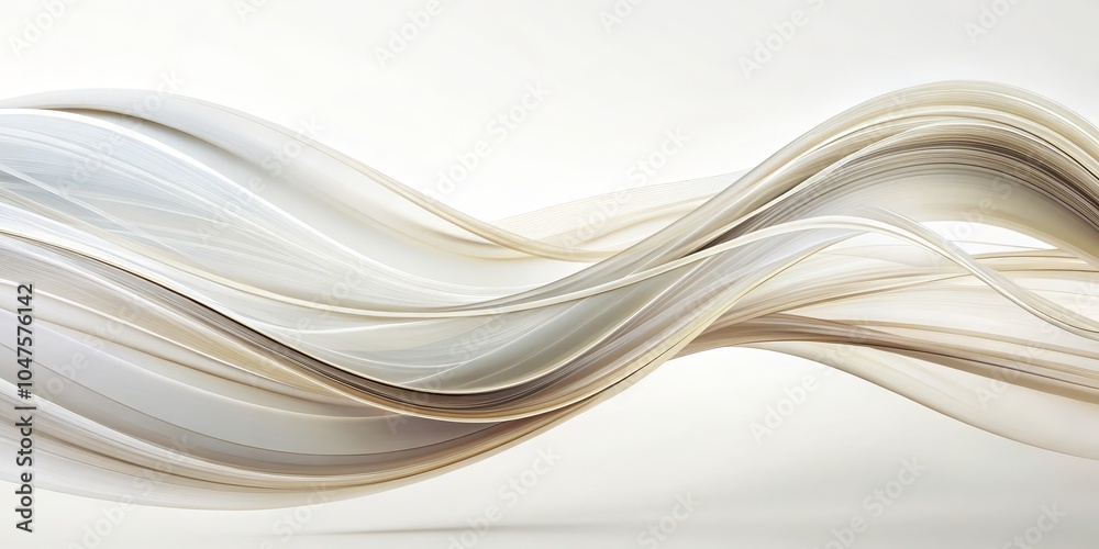 Abstract Flowing Beige and White Curved Lines, abstract, background Abstract Flowing Beige and White Curved Lines, abstract, background