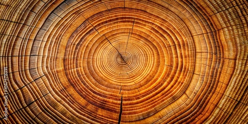 Concentric Rings of a Tree Trunk, Close-up Macro View, Natural Pattern , Wood Texture, Tree Rings