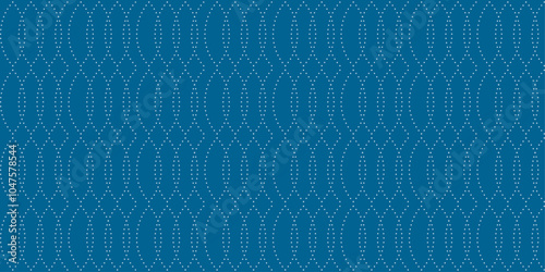 Geometric dotted blue pattern with white highlights