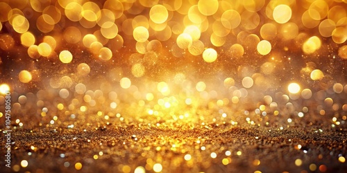 Golden Glitter Bokeh Background with Soft Glow and Sparkling Texture, bokeh, background, gold