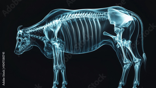 Wallpaper Mural 牛のX線骨格図 Torontodigital.ca