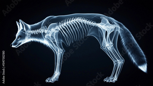 Wallpaper Mural 狐のX線骨格図 Torontodigital.ca