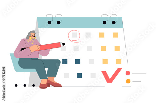Diversity Businesswoman. Flat Vector Illustration