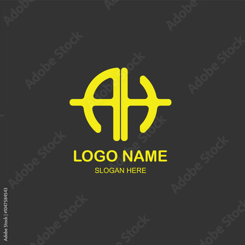 logo ah initial with creative vector illustration photo