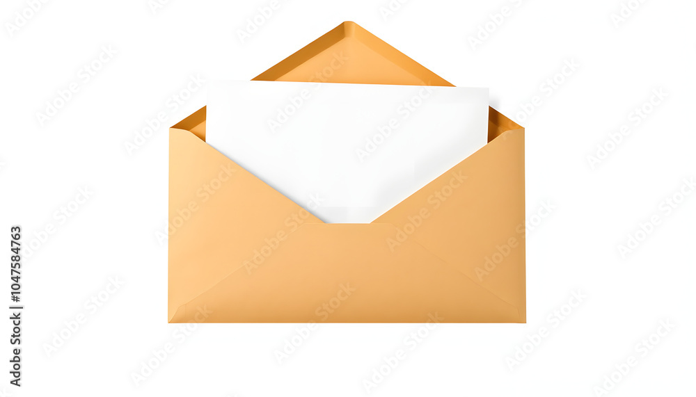 Paper envelope mockup with paper sheet isolated on a transparent background, PNG. High resolution isolated with white highlights, png Paper envelope mockup with paper sheet isolated on a transparent background, PNG. High resolution isolated with white highlights, png
