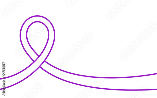 Purple Ribbon Pancreatic Cancer Awareness Design Template Pancreatic Cancer Awareness Horizontal Banner Design with Purple Ribbon and Space for Text Pancreatic Cancer Awareness Month November Vector 