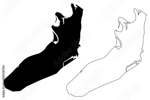 Iquitos City (Republic of Peru, Department of Loreto) map vector illustration, scribble sketch City of San Pablo y San Pedro de Iquitos map