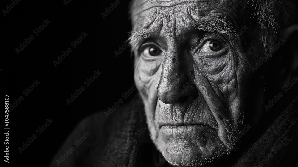 portrait of a sad senior man. portrait of a sad senior man.