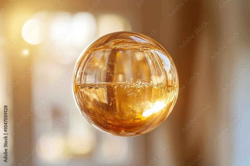 Floating soap bubble with shimmering colors Floating soap bubble with shimmering colors