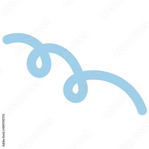 Abstract Squiggle wavy thin line. Squiggle Line Element banner. Vector illustration.