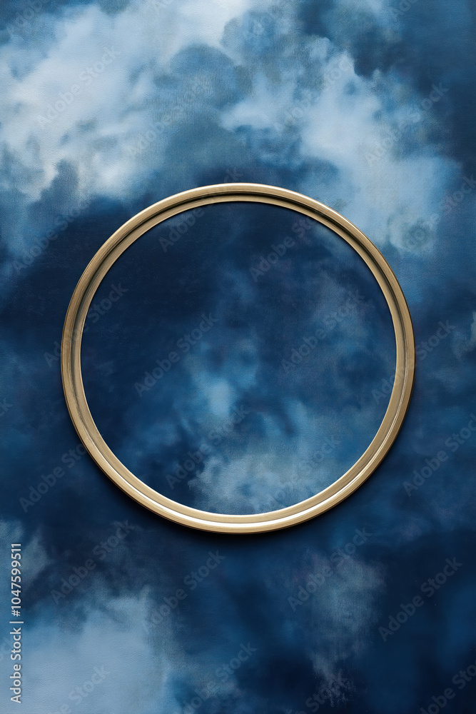 dark blue watercolor circle framed by golden edges suitable for sophisticated graphic designs dark blue watercolor circle framed by golden edges suitable for sophisticated graphic designs