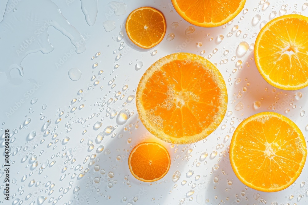Vibrant Orange Juice on Pristine White Vibrant Orange Juice on Pristine White