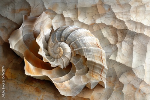 Geometric Seashell Abstraction photo