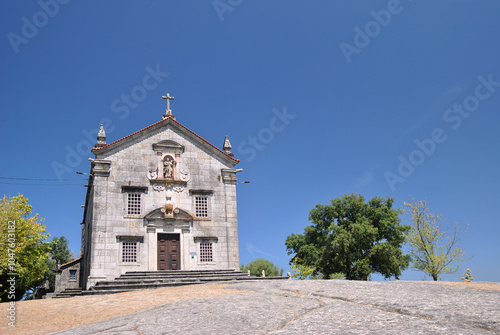 Church on top of the castle hill in Povoa de Lanhoso, Portugal, Sanctuary of Nossa Senhora do Pilar photo