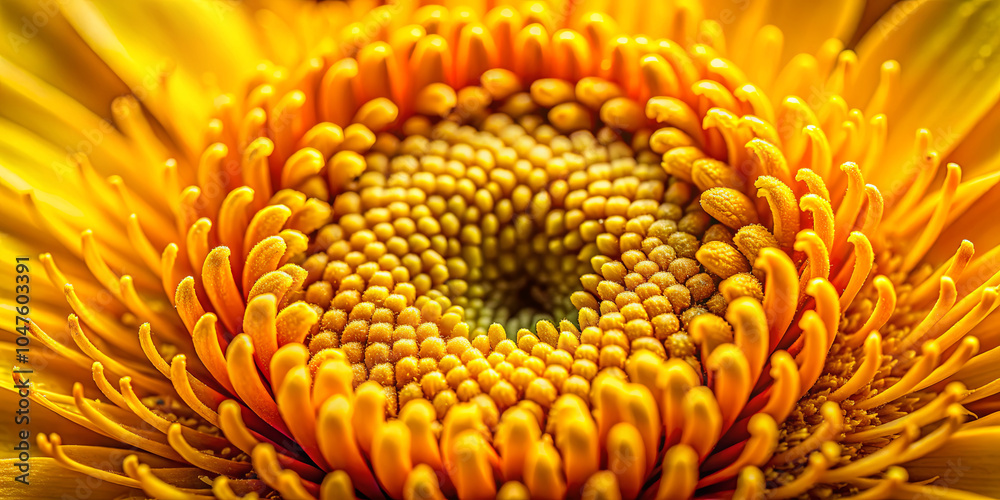 The bright yellow petals of the flower reveal detailed patterns and textures, illuminated beautifully by the early morning sunlight, highlighting nature's artistry