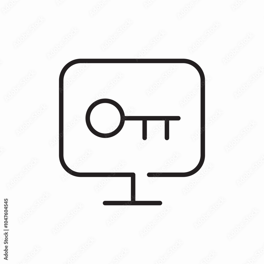 computer password key icon sign vector computer password key icon sign vector