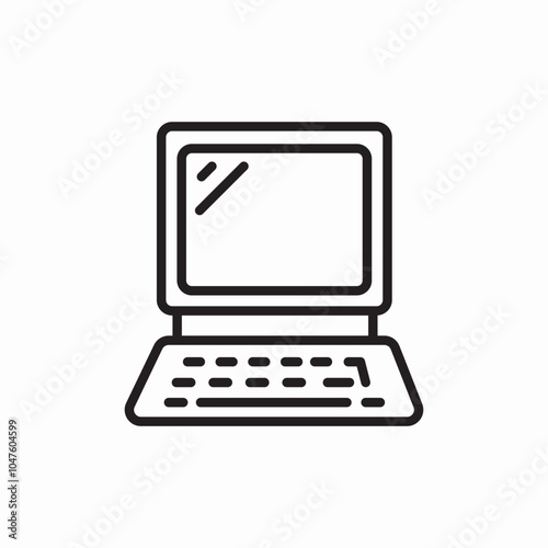 computer pc icon sign vector