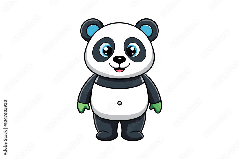 Naklejka premium Panda cartoon vector