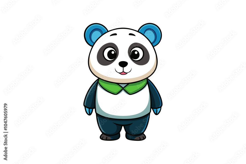 Naklejka premium Panda cartoon vector
