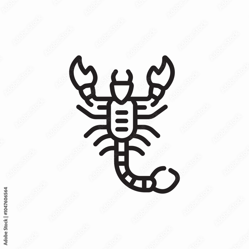 scorpion venomous icon sign vector scorpion venomous icon sign vector