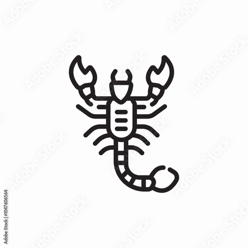 scorpion venomous icon sign vector