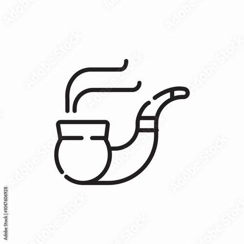 smoke pipe icon sign vector