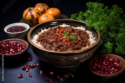 Walnut-Pomegranate Fesenjan Stew photo