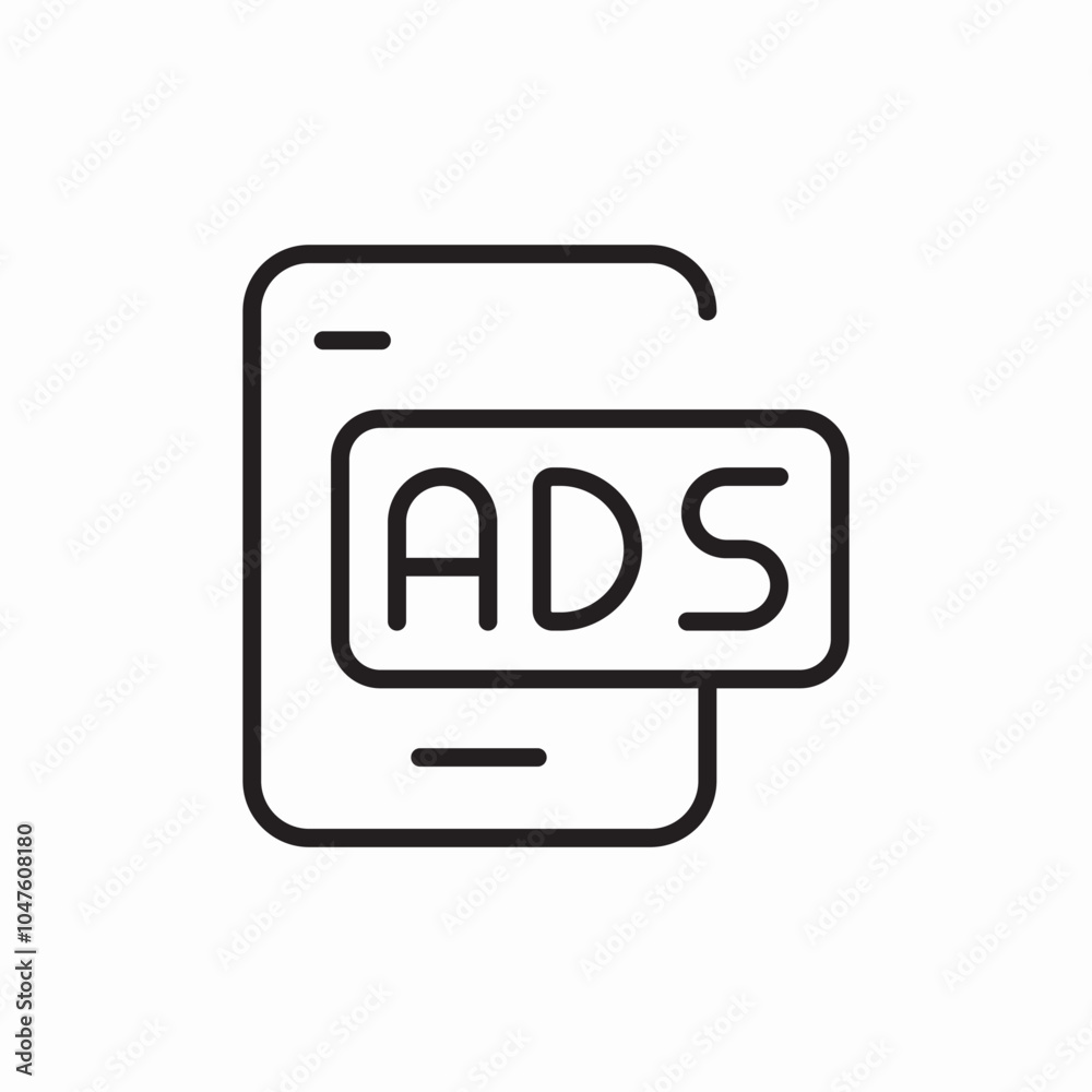 website ads icon sign vector website ads icon sign vector
