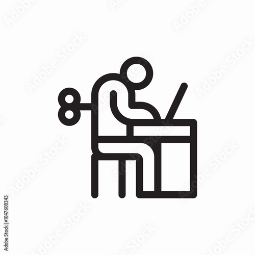 wind aup a worker icon sign vector