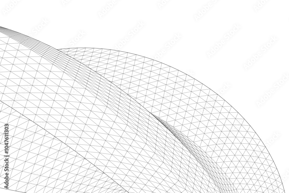 abstract architecture vector drawing