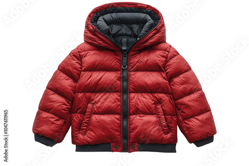 Obraz na płótnie Red jacket for a child isolated on transparent background, png file, no background png file w salonie