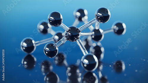 Magnesium chloride molecular structure flat model, chlorides, structural chemical formula view from a microscope. Salt Flats. Illustration photo