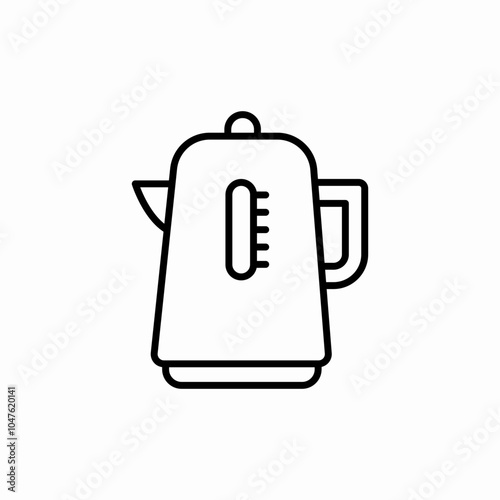 electric kettle icon sign vector