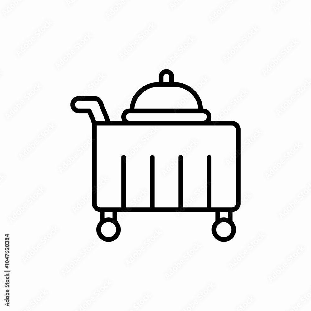 food tray carriage icon sign vector