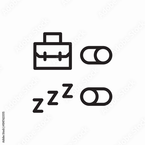 work or sleep mode icon sign vector