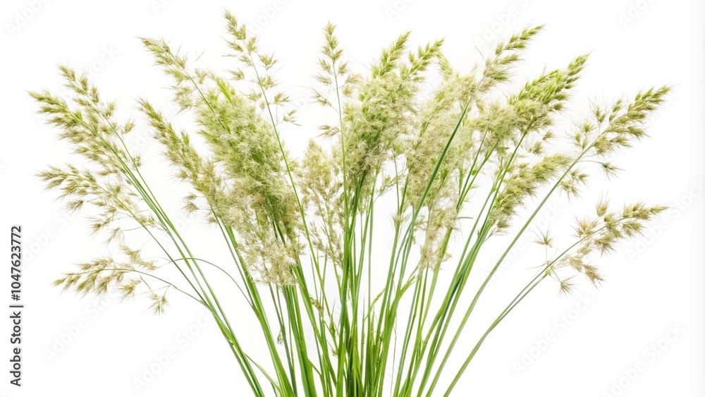 Sweet vernal grass isolated on white