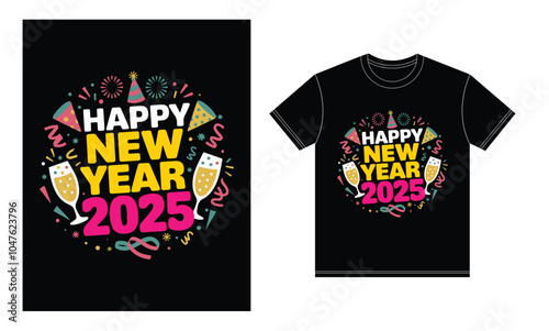 a t-shirt with a happy new year
