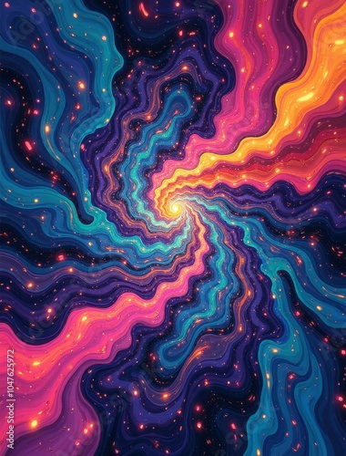 multi colored psychedelic background